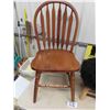 Image 2 : 2 Matching Wooden Kitchen / Dining Chairs, Woolly Top Stool