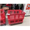 Image 4 : 3 Rolling Plastic Work Carts 15.5" x 22"x 23.5" - Stackable - 3 Bases, 5 Crates