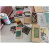 Image 3 : Singer Sewing Machine Button Holers, Parts Lists, Pinking Shears, Oil tin, Wood 