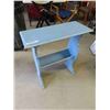 Image 1 : Painted Wood Table with Bookshelf 12" x 27" x 29"