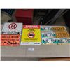 Image 1 : No Parking Sign 18" x 24", Road Closed Sign 15" X 20", 6 License Plates