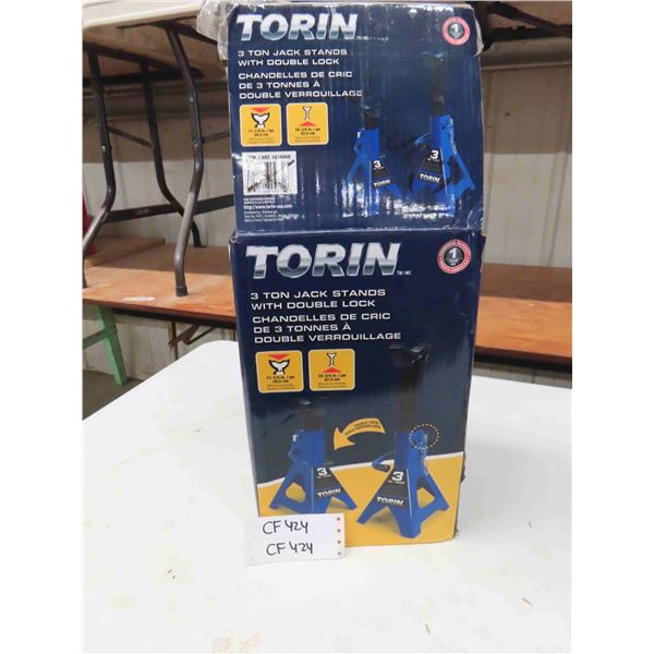 2 Torin 3 Ton Jack Stands Brand New in Box- Store Return 