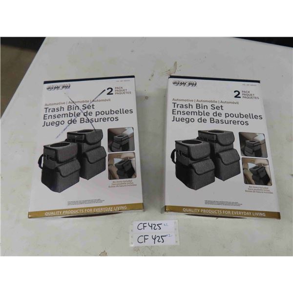 2 Eurow Auto Trash Bin Set, 2 Packs New in Box - Store Return