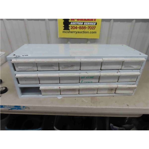 Weather Guard Parts Organizer - Metal with Poly Drawers 12  x 12  x 32.5 