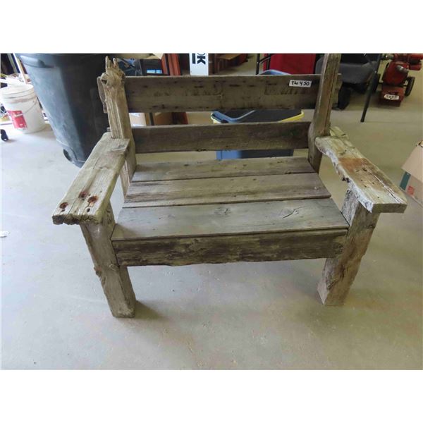 Rustic Wood Bench 42" wide