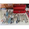 Image 1 : Wrenches, Pliers, Vice Grips, Metal Tool Box