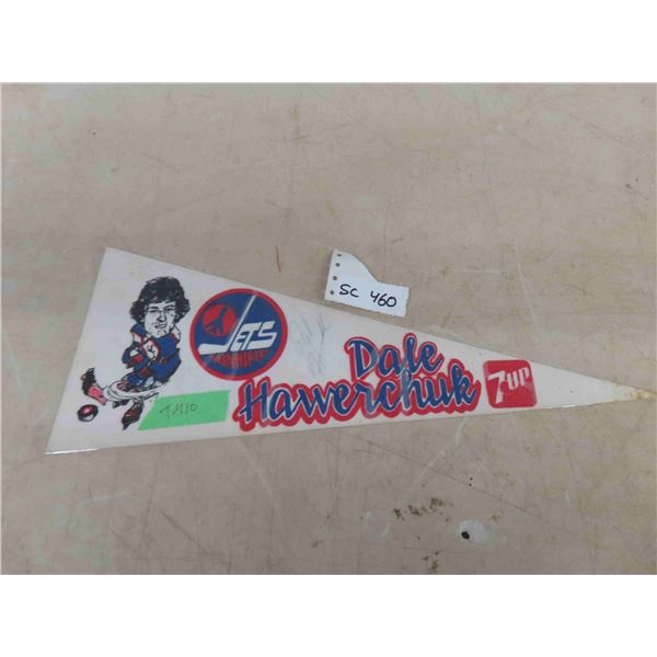 WPG Jets Dale Hawerchuk Autographed Mini Pennant