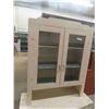 Image 2 : Painted 2 Door Step Back Display Case with Bottom Cabinet 19" x 46" x 70"