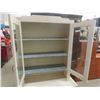 Image 5 : Painted 2 Door Step Back Display Case with Bottom Cabinet 19" x 46" x 70"