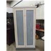 Image 1 : Large Painted Wood 2 Door Storage Cabinet/ Pantry 14" x 37" x 78"