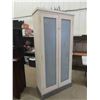 Image 2 : Large Painted Wood 2 Door Storage Cabinet/ Pantry 14" x 37" x 78"