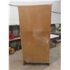 Image 4 : Large Painted Wood 2 Door Storage Cabinet/ Pantry 14" x 37" x 78"