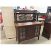 Image 2 : Nice Antique Oak Buffet 22" x 40" x 48" with Bevelled Mirror