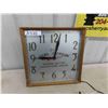 Image 1 : Sessions Metal Square Wall Clock with Advertising 3" x 14.5" x 14.5"