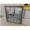 Image 2 : Sessions Metal Square Wall Clock with Advertising 3" x 14.5" x 14.5"