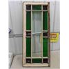 Image 5 : Vintage Colored Glass Window - Has Been Recaulked 19" x46"