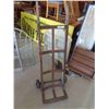 Image 1 : Early Wood + Cast Iron Platform 2 Wheel Dolly Cart