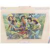 Image 2 : Nicely Framed 1945 Dionne Quintuplets Calendar Meadosweet Dairy 17.5" x 20"
