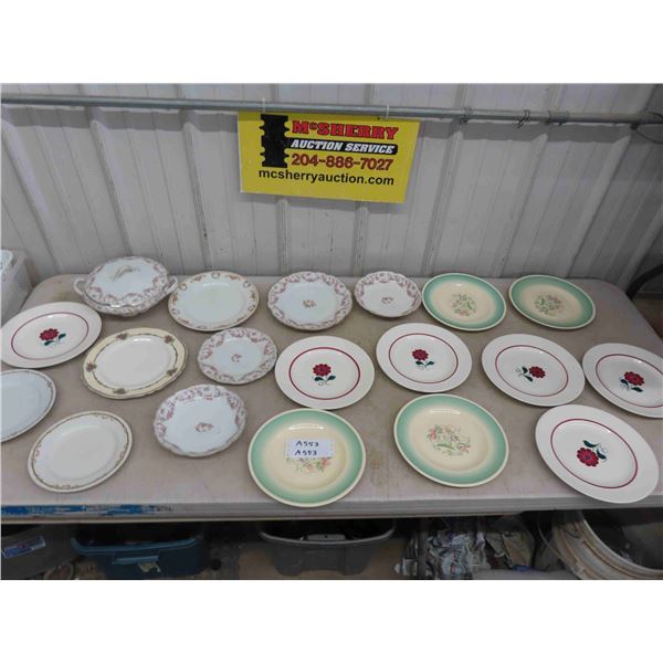 Assorted China Plates + Covered Dish ; Susie Cooper, Ridgeway, Nippon, plus more