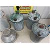 Image 4 : Various Galvanized Fuel Cans, Strainer - 1 Marked CPR