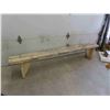 Image 2 : Vintage Wood Bench with Peeling Paint 9" x 17" x 87"