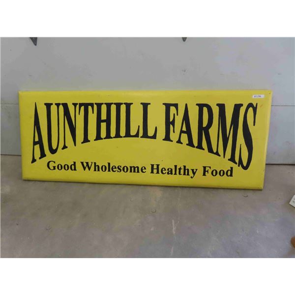 Aunthill Farms Wooden Sign 33" x 88"