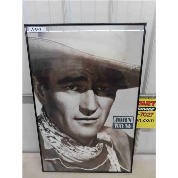 Framed John Wayne Picture 24" x36"