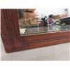 Image 3 : Antique Framed Bevelled Mirror 23.5" x 23.5"
