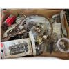 Image 3 : 3 Boxes of Antique Hardware; Hinges, Handles, Latches, Casters, plus more