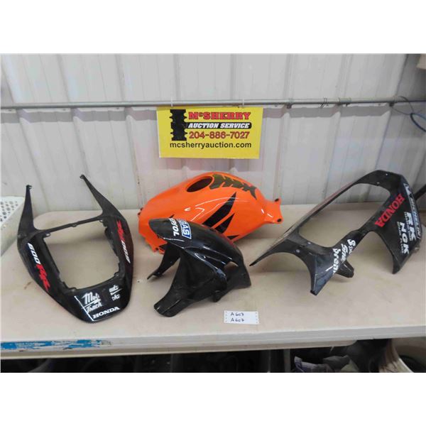 Motorcycle Plastic Covers - Honda on 3 Of Them