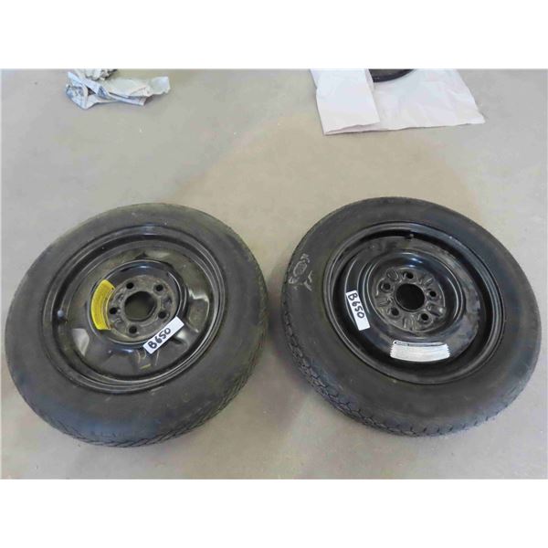 Pair of Temporary Use 5 Bolt Spare Tires