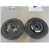 Image 1 : Pair of Temporary Use 5 Bolt Spare Tires