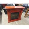 Image 1 : Dimplex Air Heater Electric Fireplace + Wood Mantle with Remote 15" x 36" x 37"