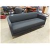 Image 1 : Modern Cloth Sofa 78" Wide - Dark Grey/ Charcoal