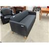 Image 2 : Modern Cloth Sofa 78" Wide - Dark Grey/ Charcoal