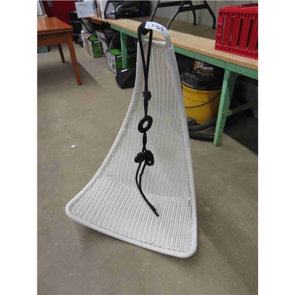 Hanging Vinyl Wicker Look Swing Chair