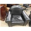 Image 2 : Pair of Big Black Leather Look Arm Chairs