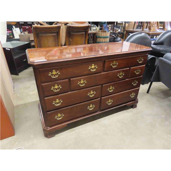 Drexel 9 Drawer Dresser Vintage Cherry 20  x 34  x 54 