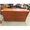 Image 2 : Modern Solid Wood 6 Drawer Dresser 19" x 31.5" x 61" & 2 Drawer Night Stand