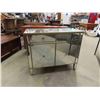 Image 1 : Heavily Mirrored 2 Door/ 2 Drawer Dresser/ Stand 18" x 33" x 40"