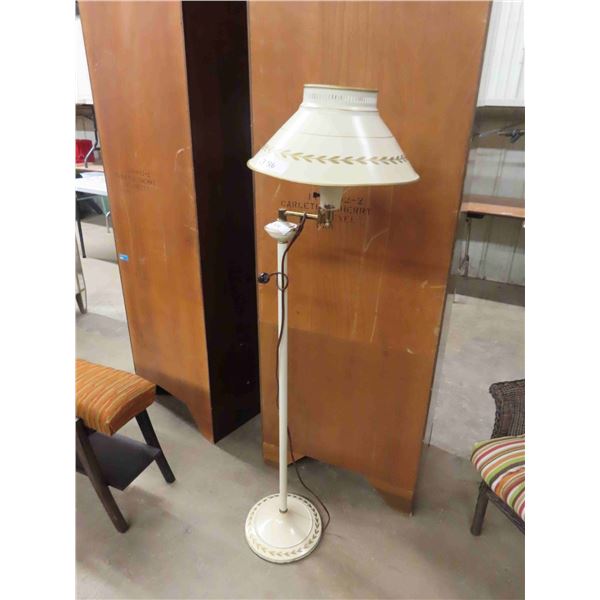 Painted Metal Bridge/Swing Lamp , Metal Shade with Glass Diffuser