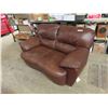 Image 2 : 2 Seater Leather Look Couch 62" Wide
