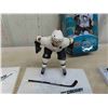 Image 3 : Assorted Hockey Memorabilia ; Gretzky + Crosby Figures, Binder of Hockey Cards,