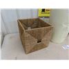 Image 2 : Rope Basket, Wicker Basket, Metal Flour Bin 21" Tall