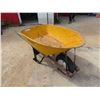 Image 1 : True Temper Steel Bin Wheelbarrow - Tire has no air - Wooden Handles