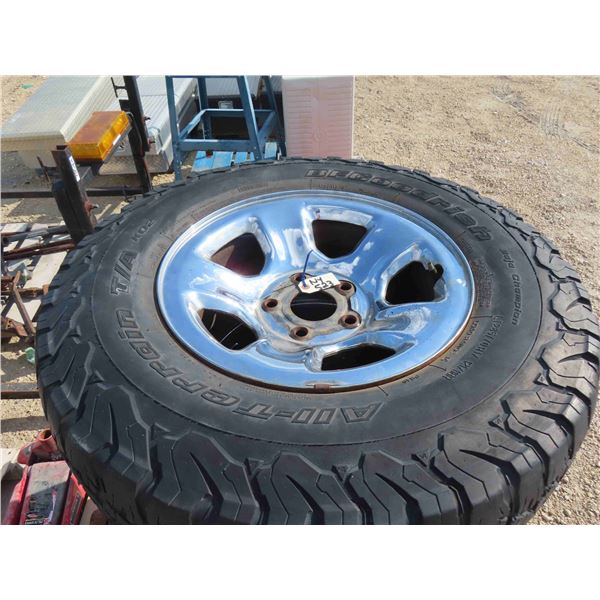 (4) 5 Bolt Truck Rims with BF Goodrich All Terrain TA T285/70 R17 Tires -