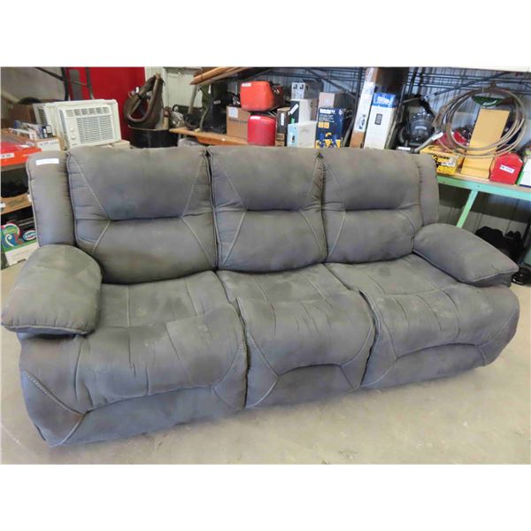 Cloth Couch with Power Reclining Ends 86" Wide