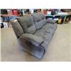 Image 2 : Cloth Couch with Power Reclining Ends 86" Wide