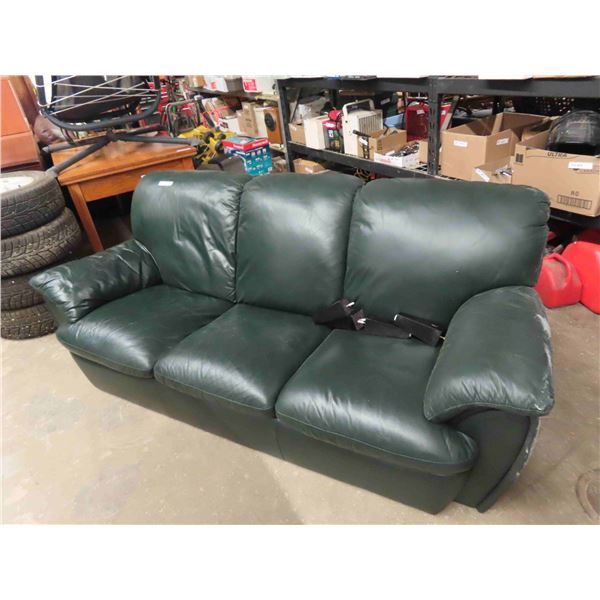 Leather/ Leather Look Couch - Legs Are There But Need to be Installed 82" Wide -