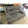 Image 5 : Leather/ Leather Look Couch - Legs Are There But Need to be Installed 82" Wide -